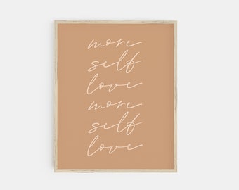 self love wall art | self love print | earth tone art | boho art print