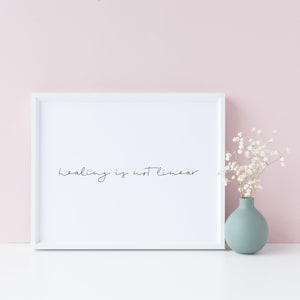 healing is not linear | therapy office decor