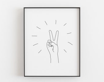peace sign print | peace sign wall art | peace sign poster