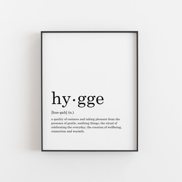 hygge dictionary print