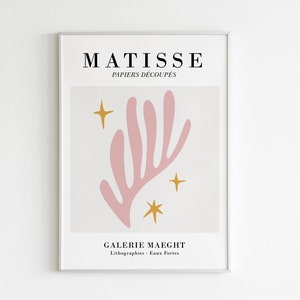 pink matisse print | matisse cutout poster | matisse exhibition poster