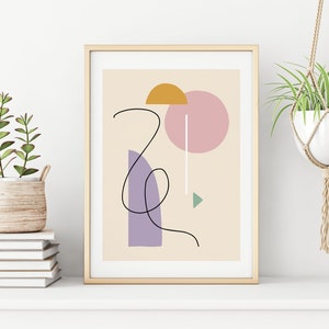 abstract art print | pastel print wall art