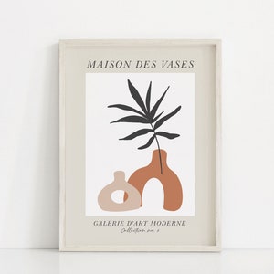 arte de pared boho / impresión de jarrón boho / arte digital