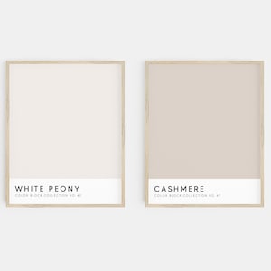 neutral wall art | minimal print | color block print set of 2