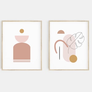 pink abstract art | blush pink wall art | pink prints | pink room decor