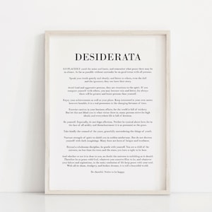 impressão desiderata | poema desiderato