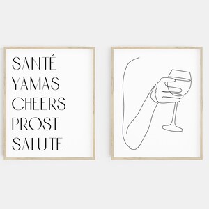 cheers print set | bar cart prints | bar cart art