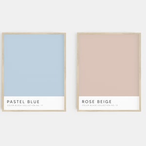 lot d'imprimés color block | Lot de 2 oeuvres d'art color block