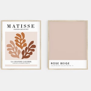 ensemble d'imprimés mats | rose art mural
