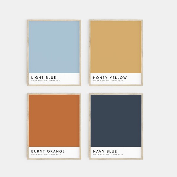 Mustard and Navy Etsy