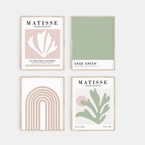 matisse print set | gallery wall set | abstract art print set | set of 4 prints