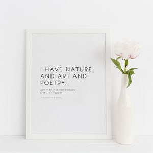 nature quote print | poetry quote print