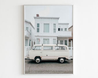 Unframed Volkswagen Vw Bus Van Rainbow Hippie Peace Photography Print All Sizes Colorful Home and Wall Decor