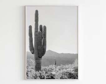 black and white cactus print | cactus print