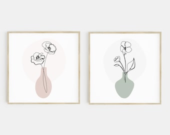 flower wall art | square prints | square wall art | square art print