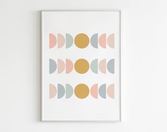 pastel printable art | colorful abstract print | pastel print wall art