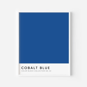 cobalt blue print | dorm decor | color block print