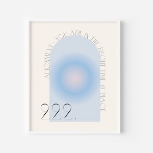 222 poster | 222 print | angel number poster