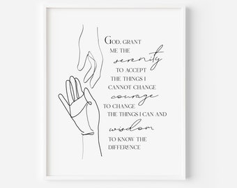 serenity prayer print | therapy office decor