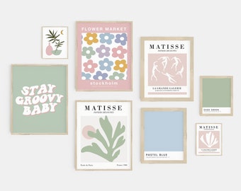 pastel prints gallery wall set | matisse print set | danish pastel decor
