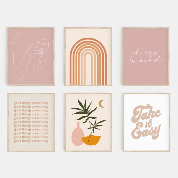 Pink Wall Art Etsy