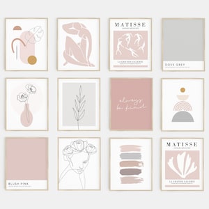 gallery wall set | pink and grey wall art | pink and grey prints | bestsellers special offer set
