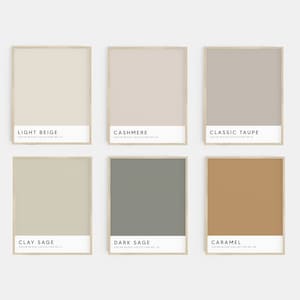 modern wall art | color block prints | minimal print set of 6