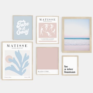 gallery wall set | matisse print set | dorm decor | dorm room decor