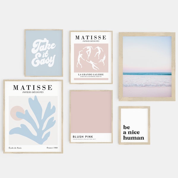 gallery wall set | matisse print set | dorm decor | dorm room decor