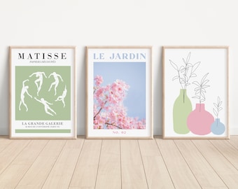 matisse print set | pastel room decor | gallery wall set