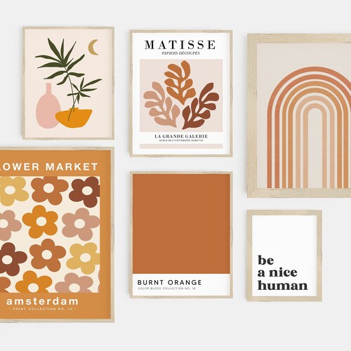 Gallery Wall Set Boho Wall Decor Dorm Room Decor Dorm Etsy