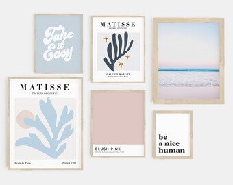 gallery wall set | matisse print set | dorm decor | dorm room decor