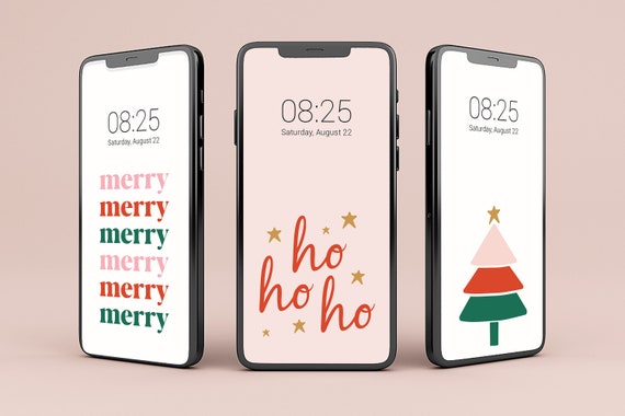 3 Iphone Wallpapers Christmas Wallpaper Phone Wallpaper Etsy