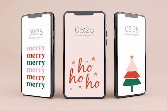 3 Iphone Wallpapers Christmas Wallpaper Phone Wallpaper Etsy