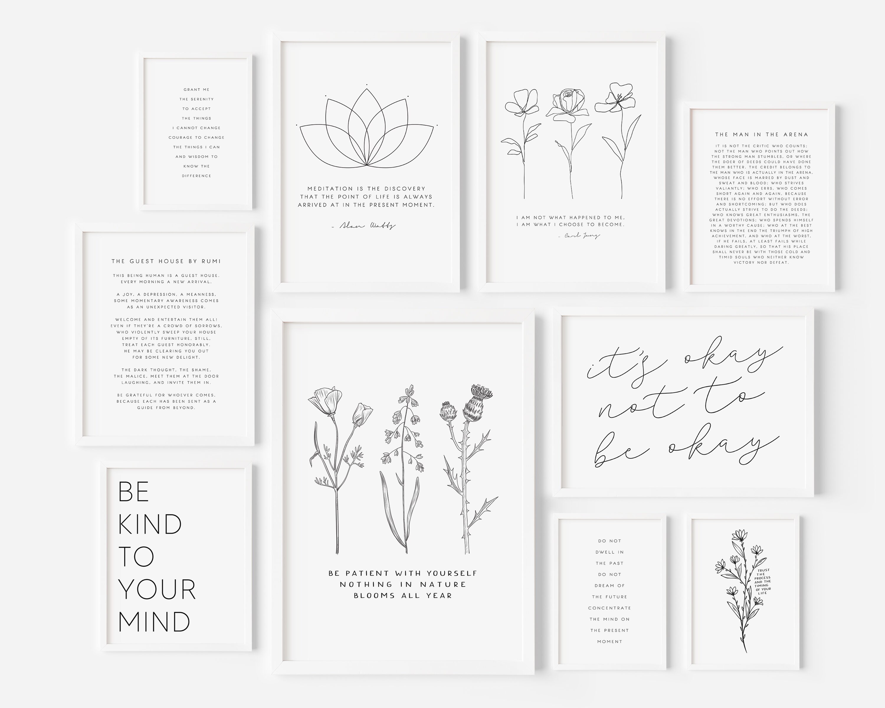 Therapy Office Decor Be Patient With Yourself Nothing in Etsy UK