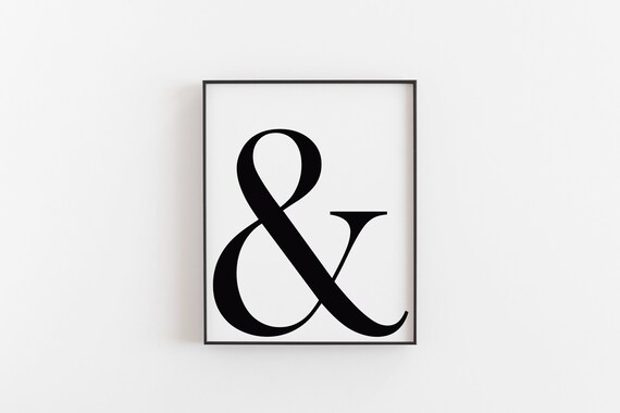 Ampersand Print Typography Printable | Etsy