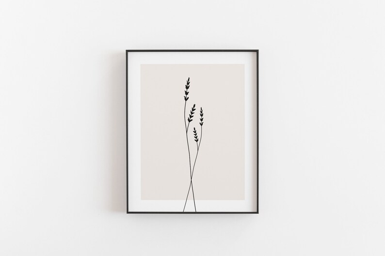 wheat drawing pampas grass print pale pink print