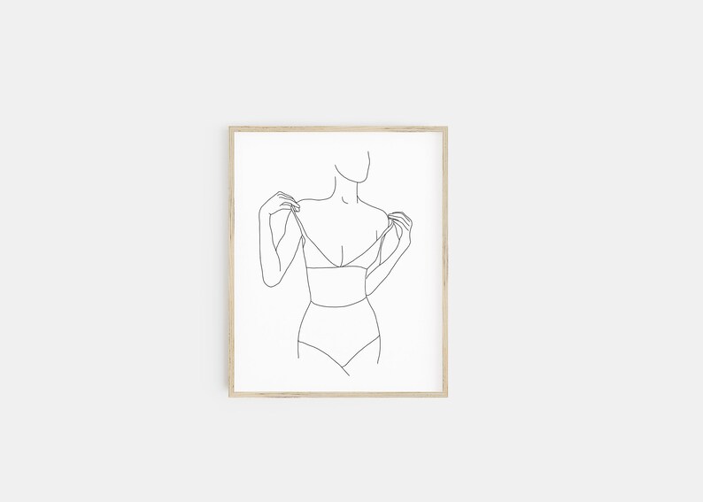 Female Line Art Print Erotic Line Art Female Body Print Etsy