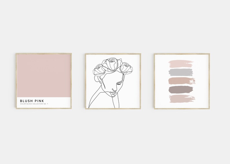 Gallery Wall Set Pink Wall Art Dorm Decor Special Offer Etsy