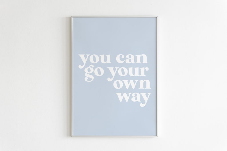 You can go your own way print fleetwood mac print blue Etsy