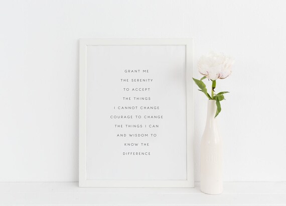 serenity prayer print 2 versions included etsy