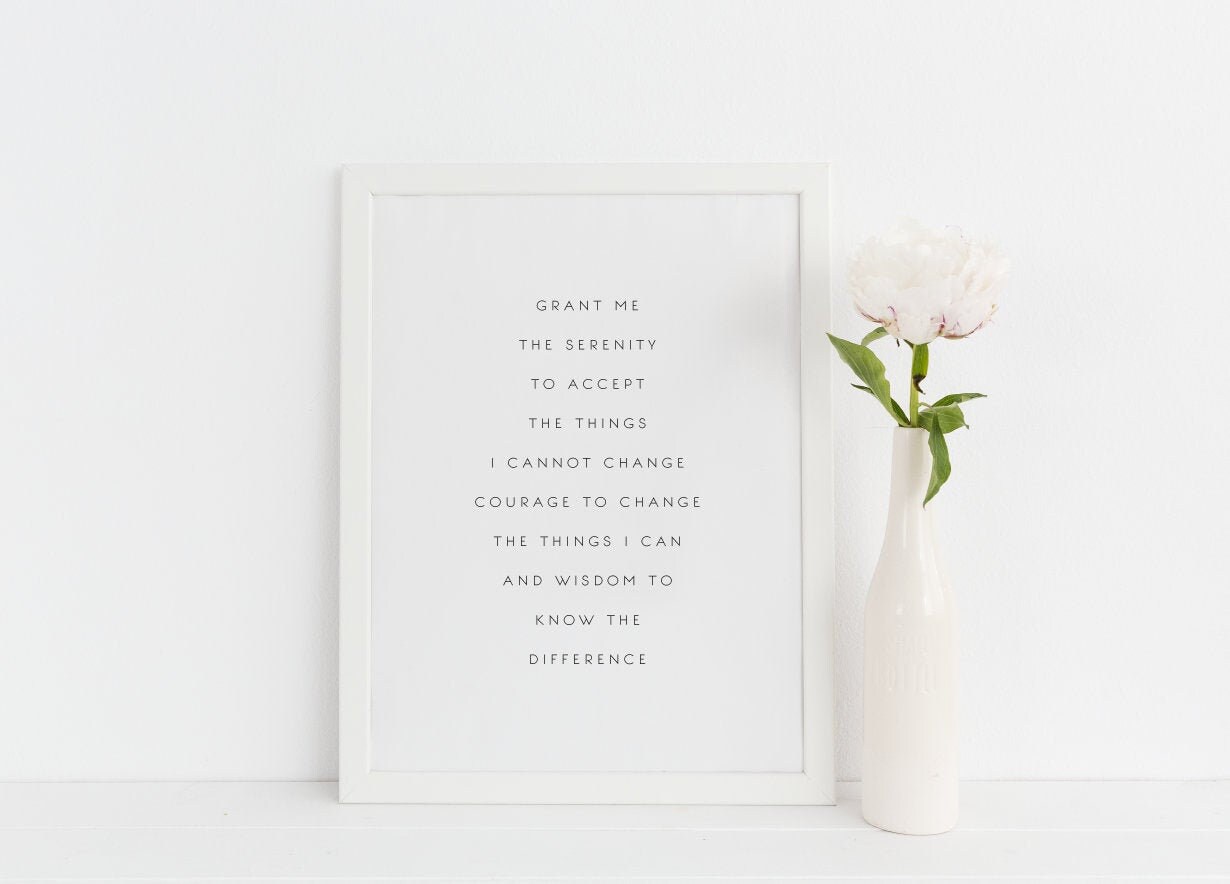 serenity prayer print 2 versions included etsy