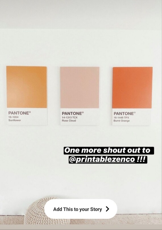 Pantone Print Pantone Poster Canyon Sunset 3 For 2 Offer Etsy