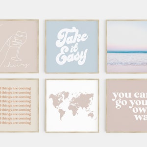 gallery wall set | boho art prints | dorm decor | special offer set of 6 prints