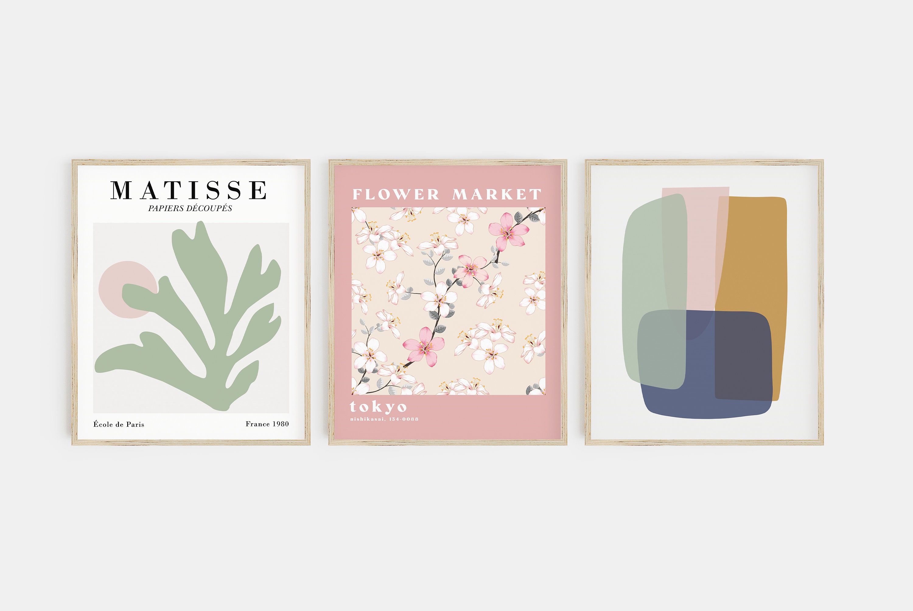 Matisse Print Set | Abstract Art Print Set | Flower Market Print - Etsy