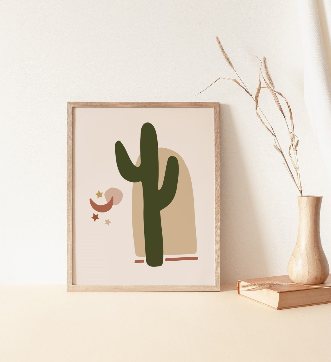 Cactus Print Boho Cactus Wall Art Boho Cactus Art Print Etsy Ireland