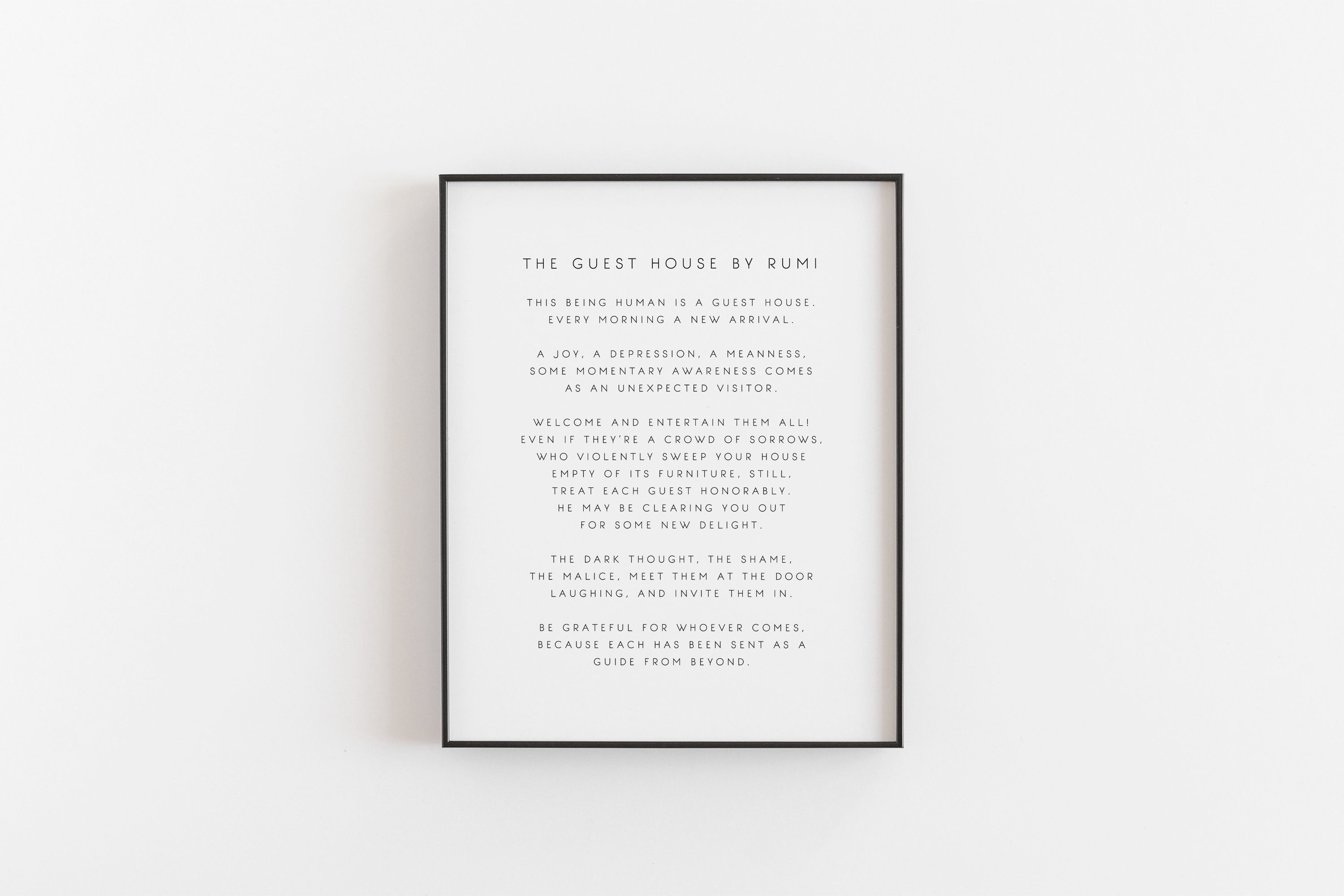 The Guest House Rumi Rumi Quote Therapy Office Decor Etsy