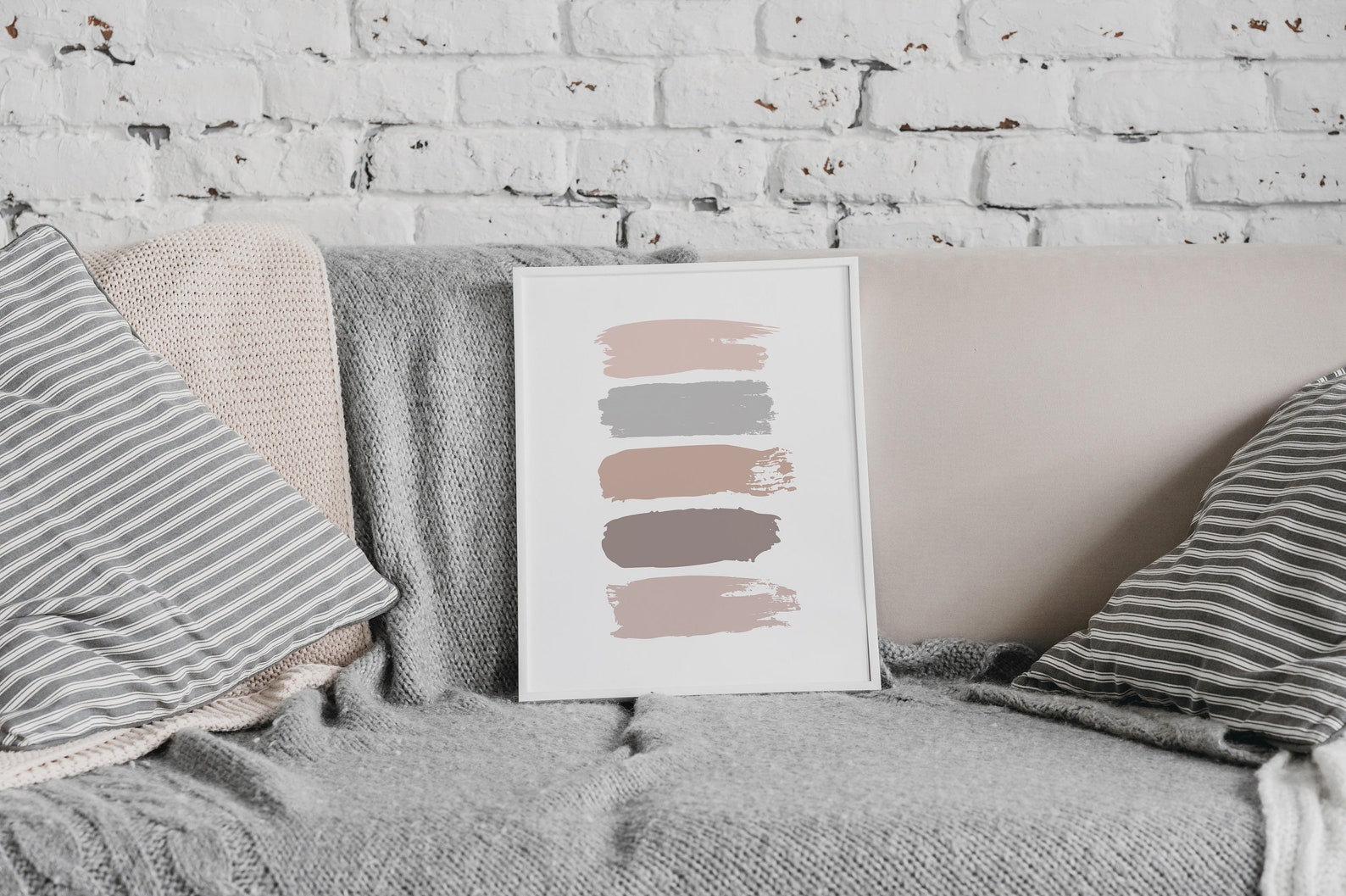 Gallery wall set pink and grey wall art pink wall art Etsy