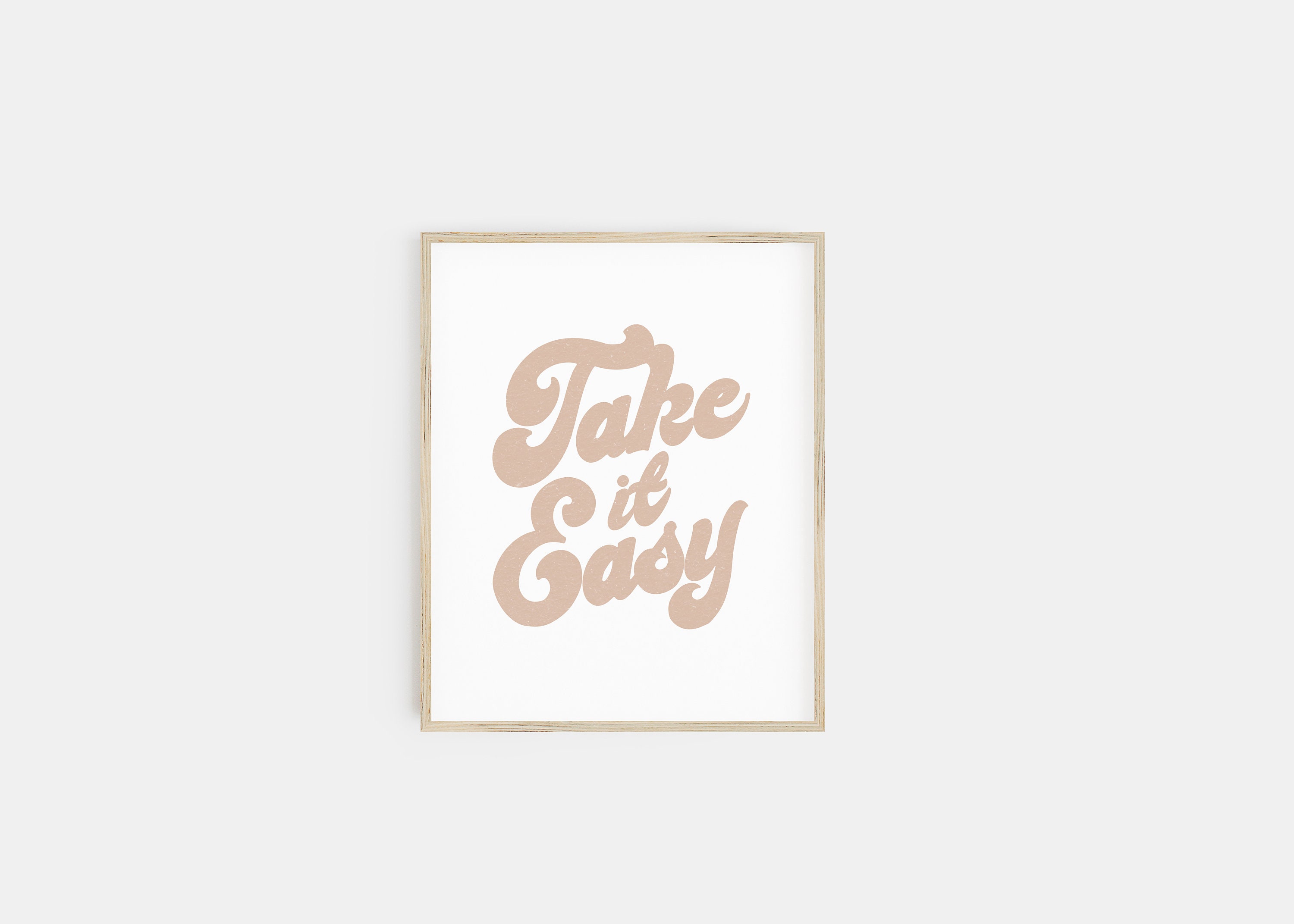 Take It Easy Print - Etsy