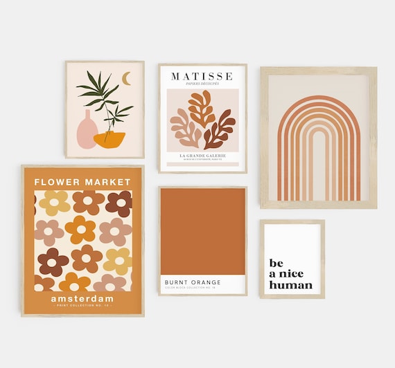 gallery wall set | boho wall decor | dorm room decor | dorm prints